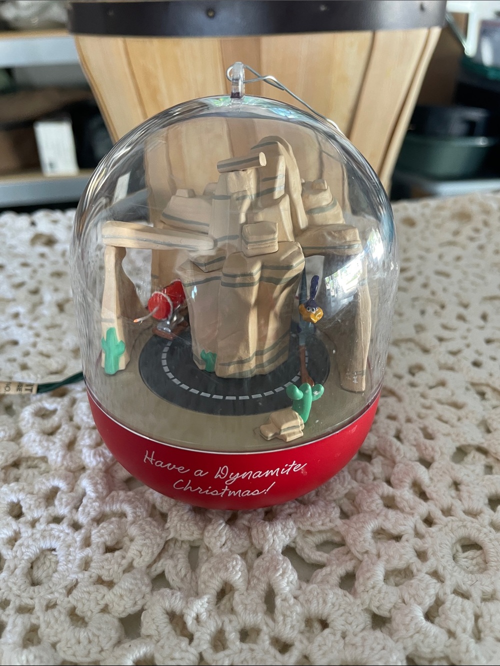 1993 Road Runner Red Desert Scene Holiday Ornament - Have a Dynamite Christmas!